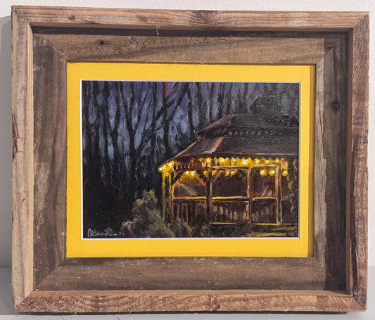 Night Gazebo original painting